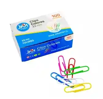 Clips De Colores 33mm 100pcs Jm