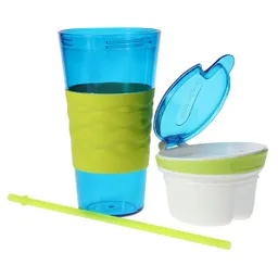 Vaso De Viaje Para Snacks Y Bebidas Color Azul – Snackeez!