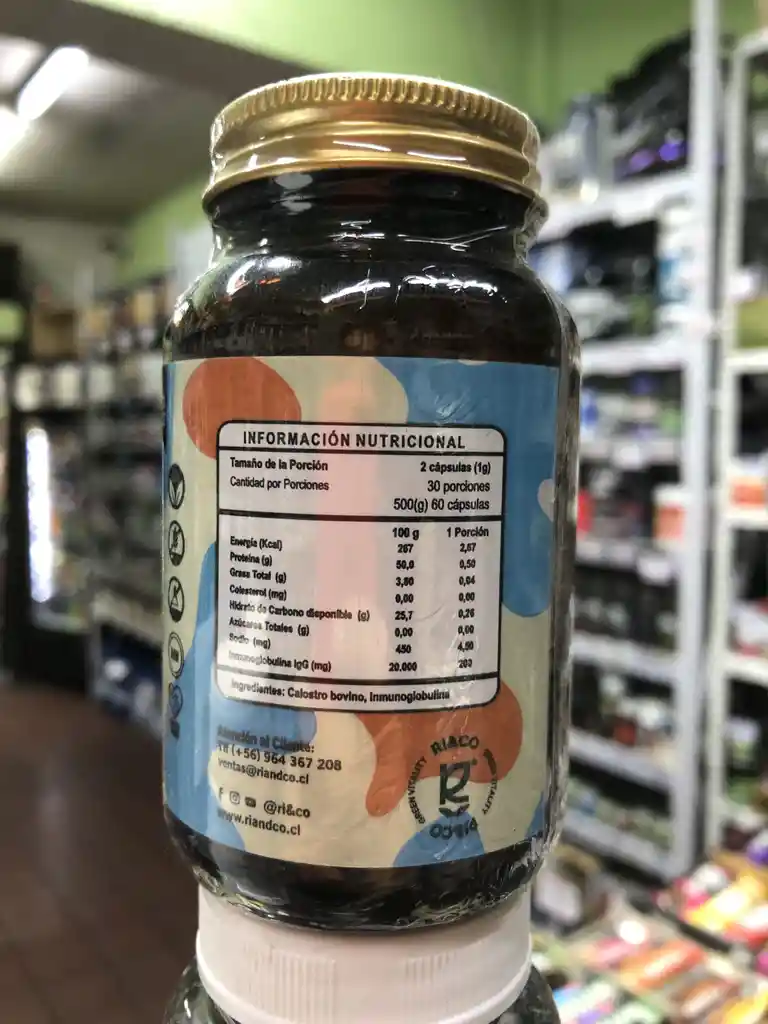 Calostro Bovino 500mg 60 Caps Ri&co