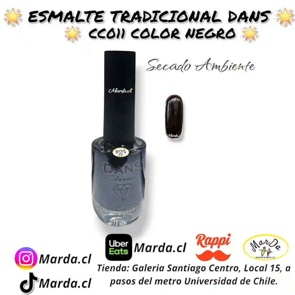 Esmalte Tradicional Dans Cc011 Color Negro