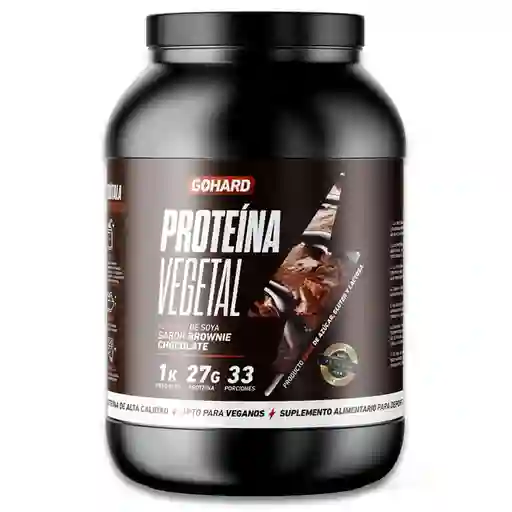 Proteina Gohard Vegetal Soya Gohard 1kg Sabor Brownie Chocolate