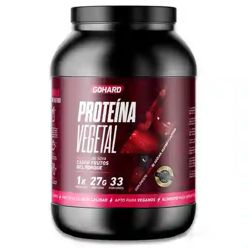 Proteina Gohard Vegetal Soya Gohard 1kg Sabor Frutos Del Bosque