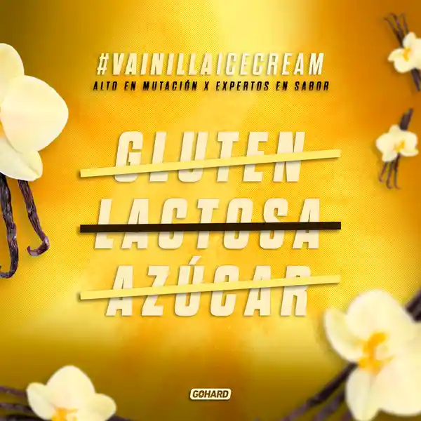 Proteina Gohard Vegetal Soya Gohard 1kg Sabor Vainilla Ice Cream