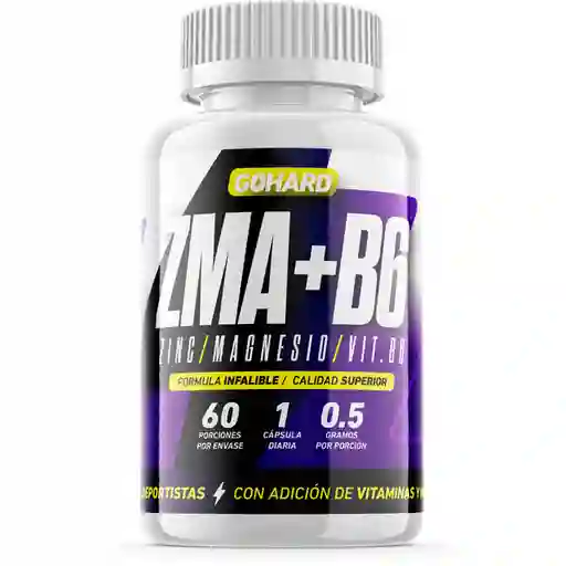 Zma + B6 - Gohard (zinc, Magnesio, Vitamina B6) - 60 Cápsulas