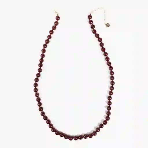 Collar Largo Borlas Burdeo