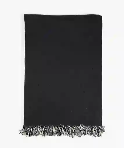 Manta Algodón Y Lino Puntos Negro