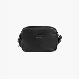 Cartera Bandolera Doble Cierre Negro