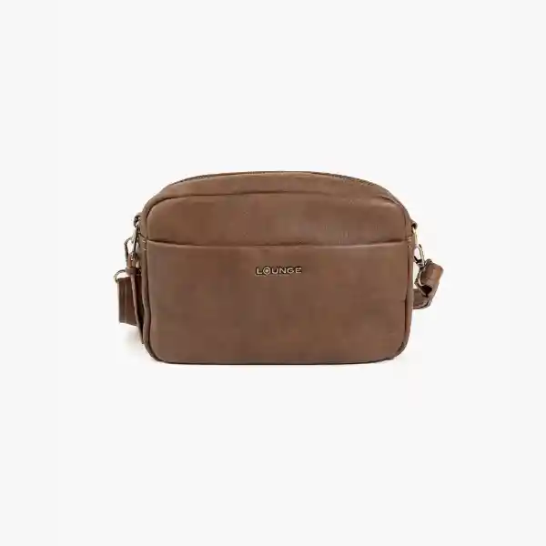 Cartera Bandolera Doble Cierre Café