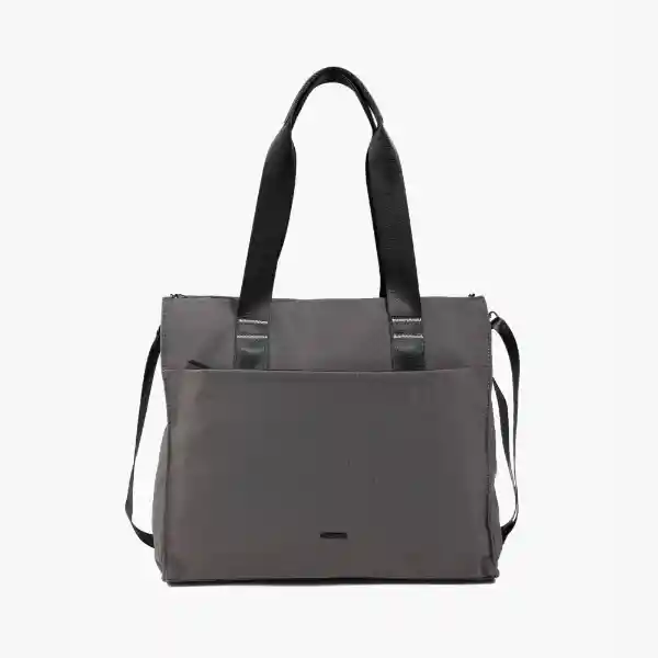 Cartera De Hombro Notebook Nylon Icónica Gris