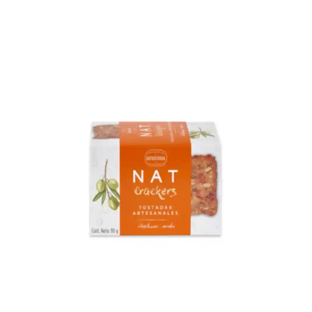 Galletas Aceitunas Verdes Nat Crackers 80 Gr