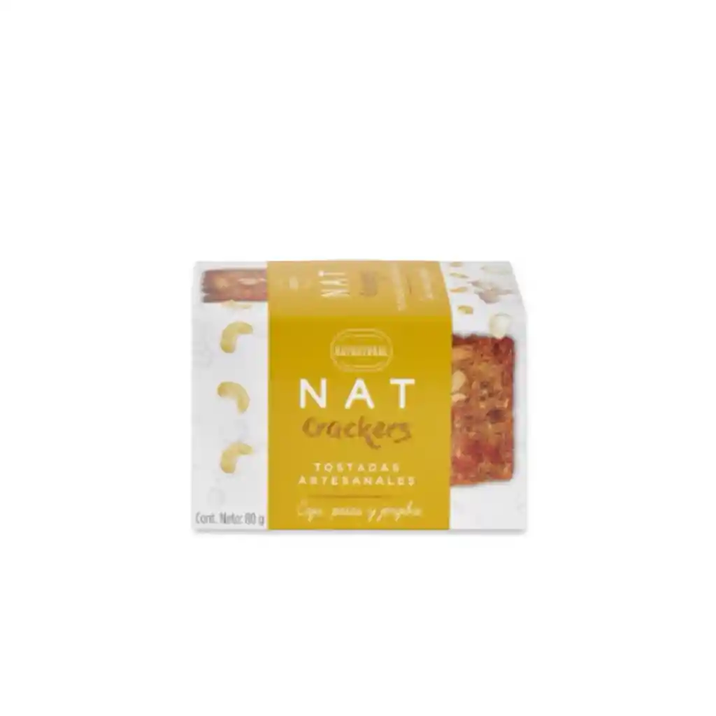 Galletas Caju, Pasas Y Jengibre Nat Crackers 80 Gr