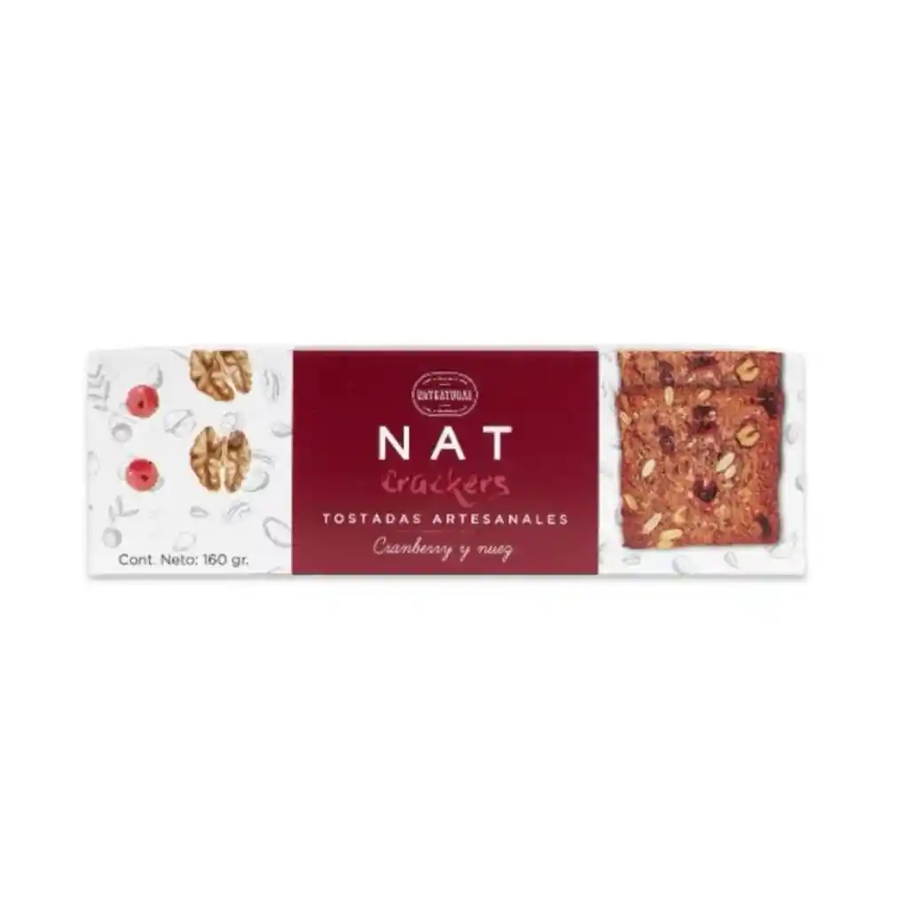 Galletas Cranberry Nuez Nat Crackers 160 Gr