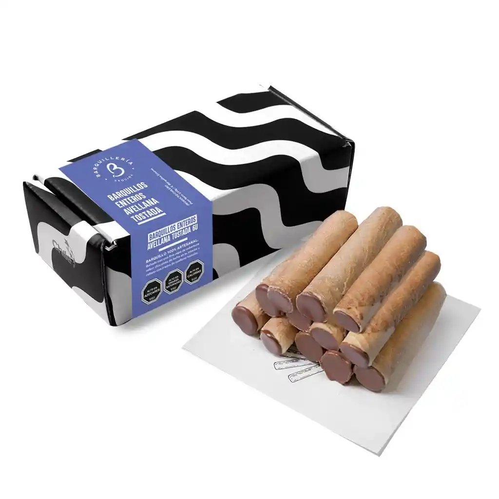 Barquillos Avellana Tostada Caja De 6u