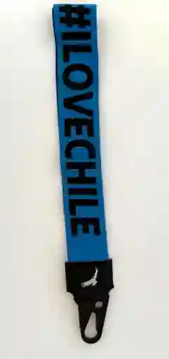 Souvenir Llavero Elastico I Love Chile Azul El01