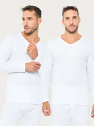 Pack 2 Camiseta Manga Larga Algodon Hombre Palmers Pk2 Cami M/l P212v Blanco S