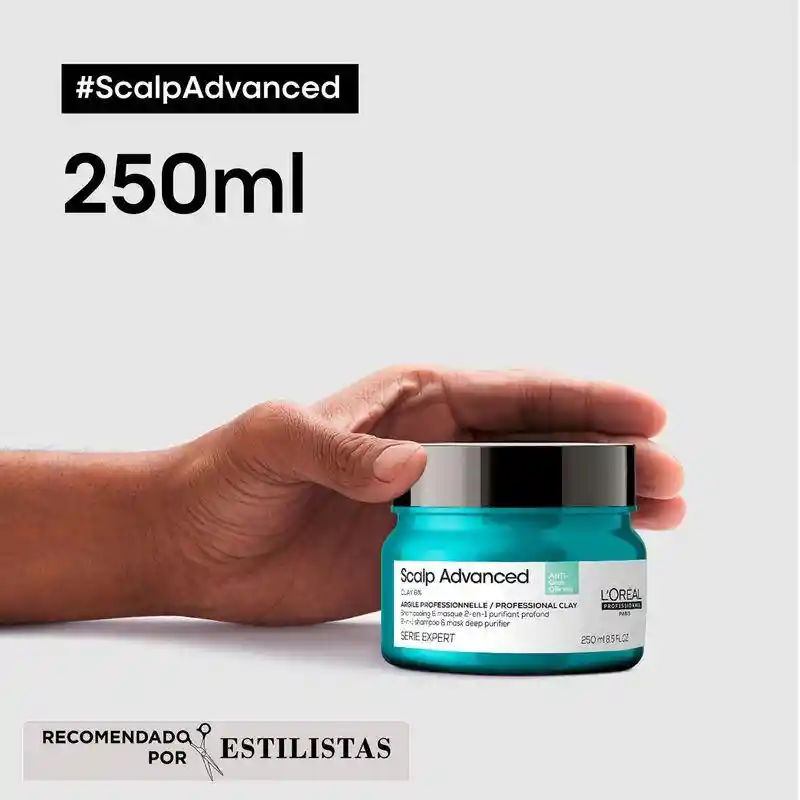 Máscara 2 En 1 Limpieza Profunda Cabello Graso Scalp Advanced 250ml
