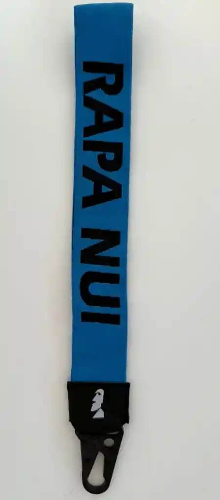 Souvenir Llavero Elastico Rapa Nui Azul El05