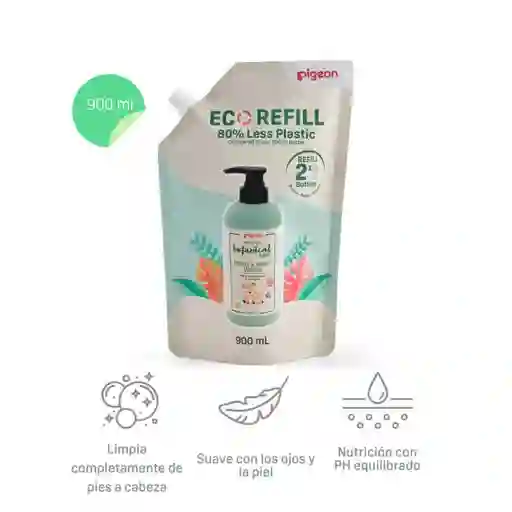 Recarga Gel De Limpieza Head & Body Wash Botanical Pigeon