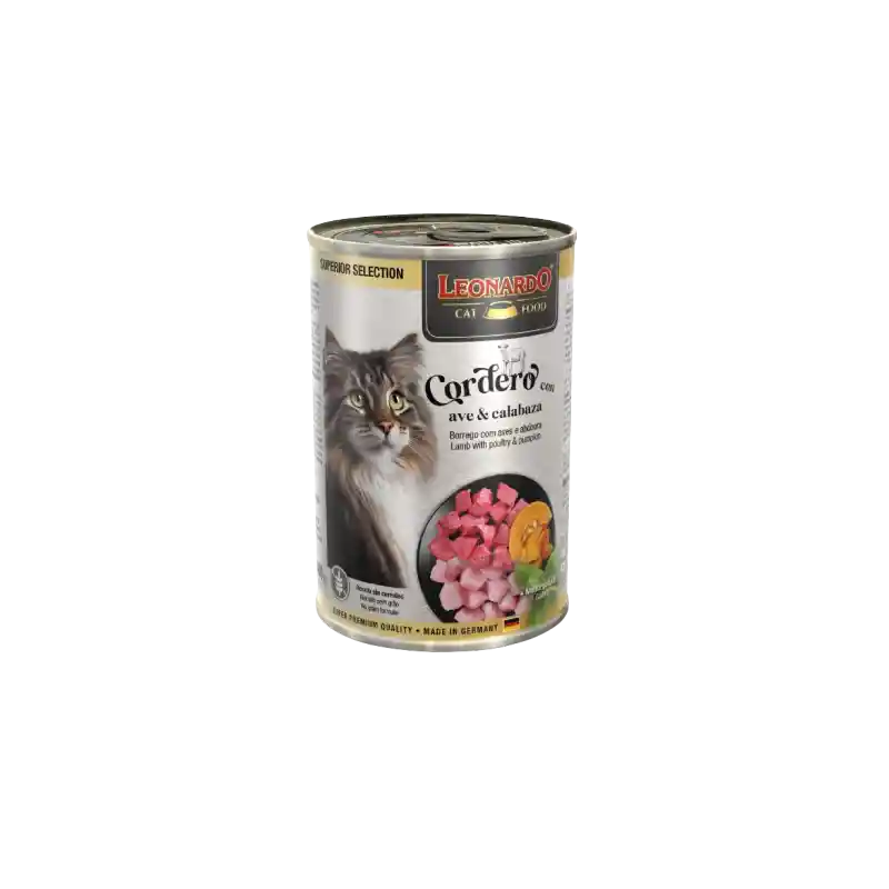Leonardo - Latas De Cordero Con Ave Y Calabaza 400 Gr.