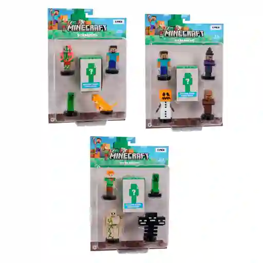 Pack De 5 Figuras Timbre Minecraft