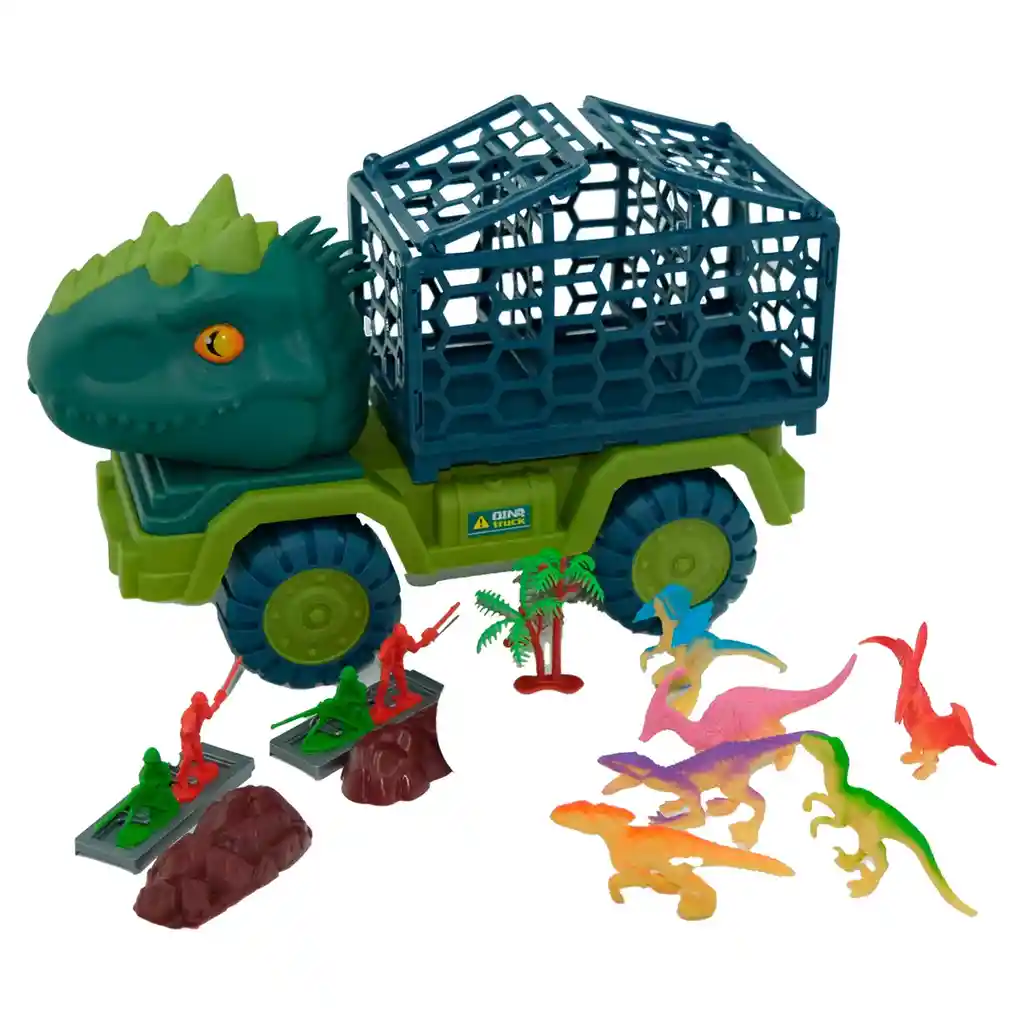Camion Dinosaurio Jaula Y Accesorios