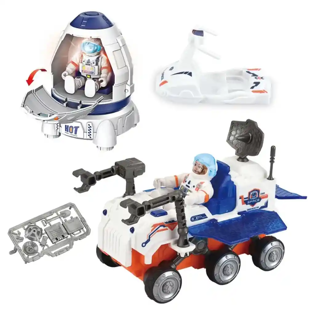 Set Espacio C/auto Y Astronauta