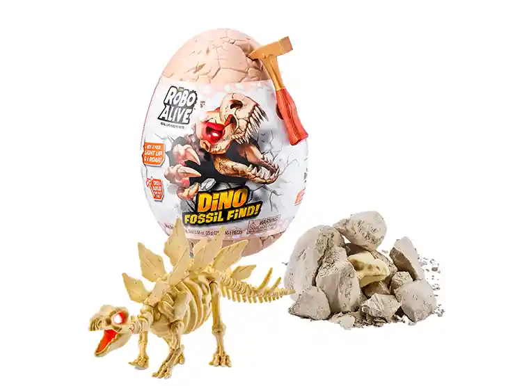 Huevo Con Esqueleto De Dinosaurio Zuru Para Excavar Y Armar Robo Alive