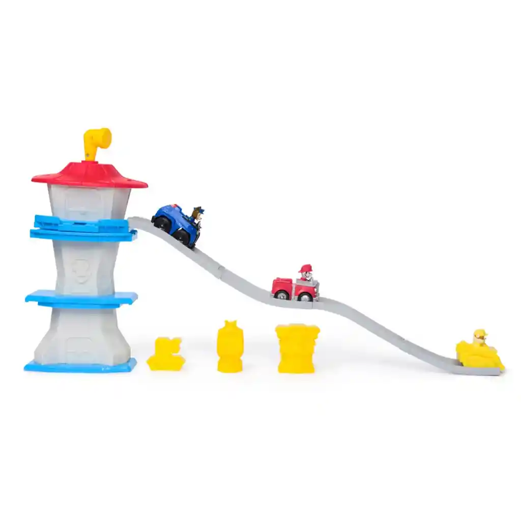 Auto De Juguete Paw Patrol Mini Torre Con 3 Autos