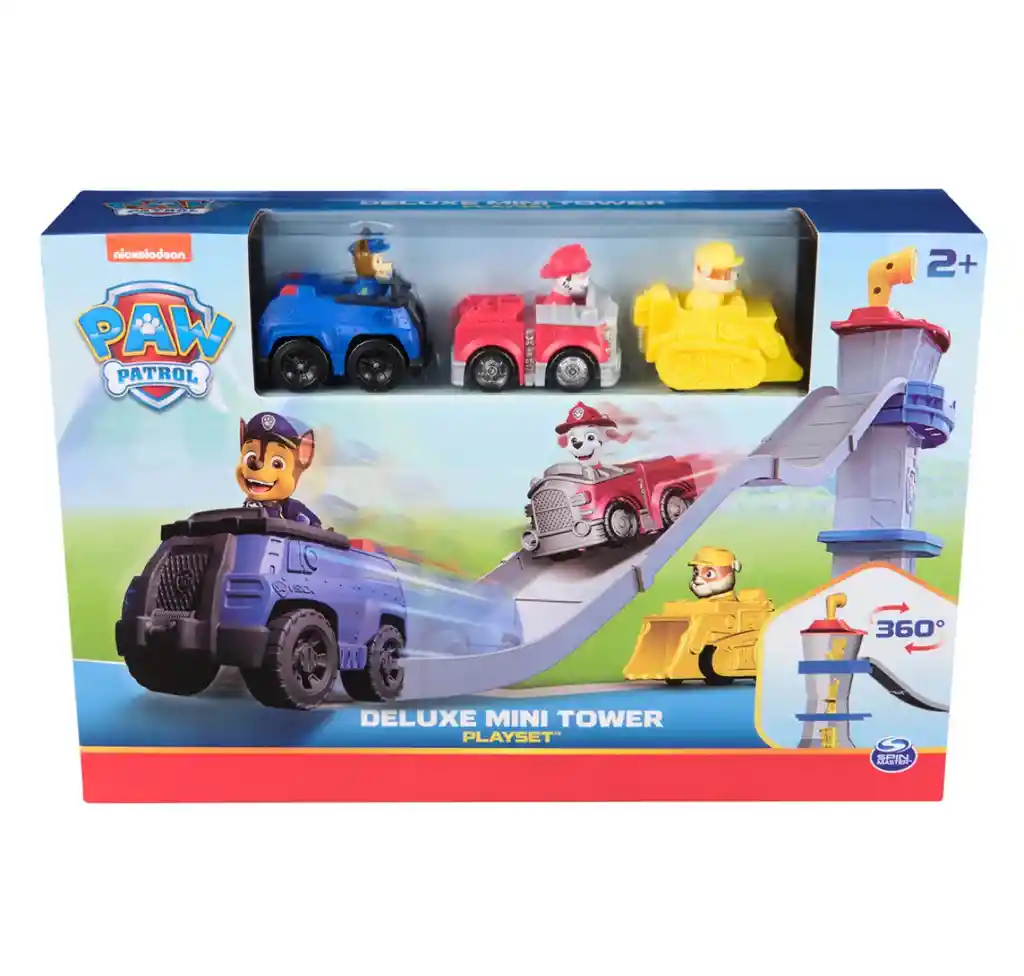 Auto De Juguete Paw Patrol Mini Torre Con 3 Autos