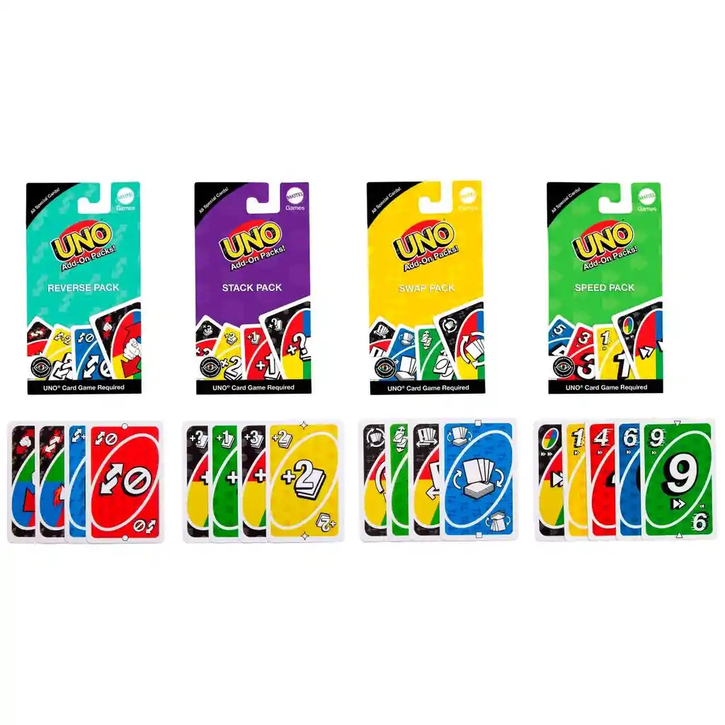 Uno Juego De Cartas Paquetes Complementarios