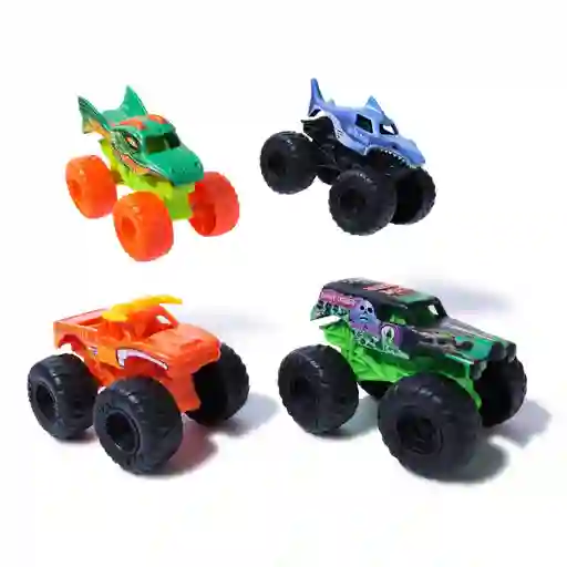 Monster Jam Set 4 Autos 1:72