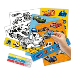 Set De Actividades Con Stickers De Hot Wheels