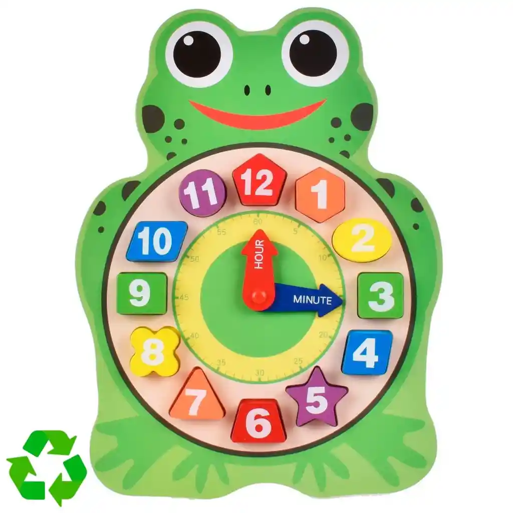 Reloj Rana De Madera Con Encaje