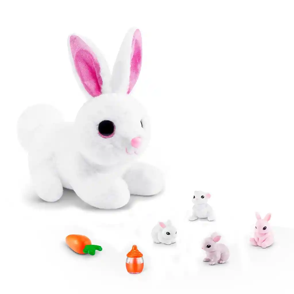 Mama Y Bebe Conejo Sorpresa Pets Alive De Zuru