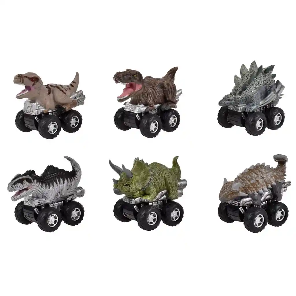 Pack 3 Dinosaurios Vehiculo Pullback Jurassic World
