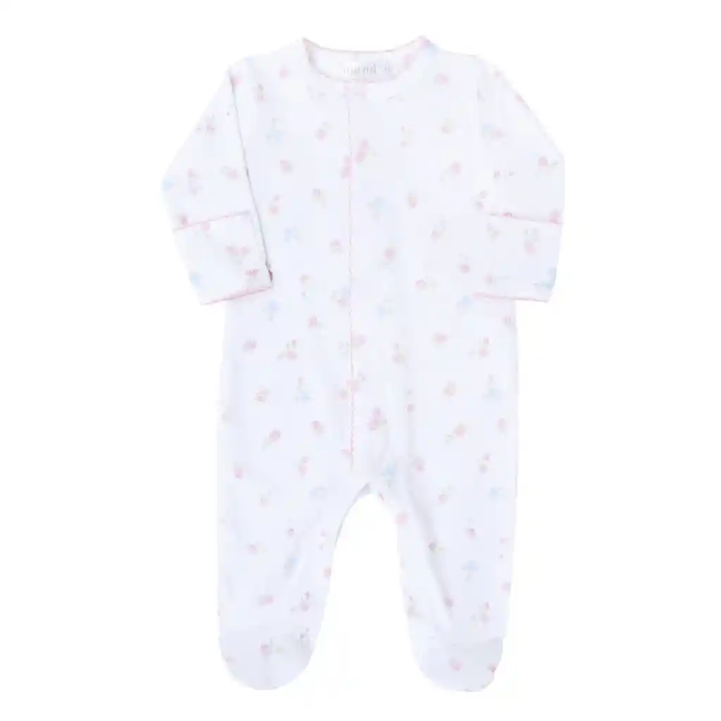 Enterito Mara Flores Azul Y Rosa 3a6