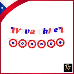 Guirnalda Fiestas Patrias - Decoración 18 De Septiembre Viva Chile 5m | Regalos Chic