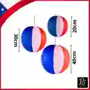 Set De 3 Faroles De Papel Tricolor Fiestas Patrias - Decoración 18 De Septiembre | Regalos Chic
