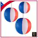 Set De 3 Faroles De Papel Tricolor Fiestas Patrias - Decoración 18 De Septiembre | Regalos Chic