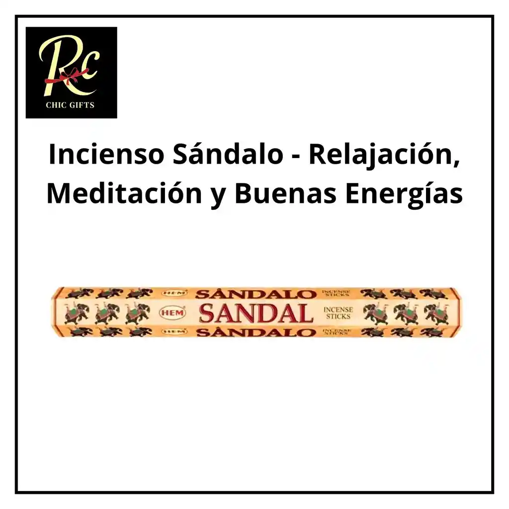 Incienso Sándalo - Relajación, Meditación Y Buenas Energías | Regalos Chic