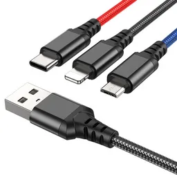 Cable  3 En 1 Lightning/micro-usb/type-c Hoco X76