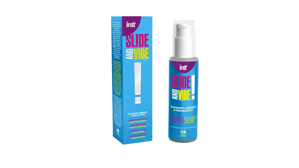 Lubricante Con Efecto Vibrante Y Sabor Mora Intt