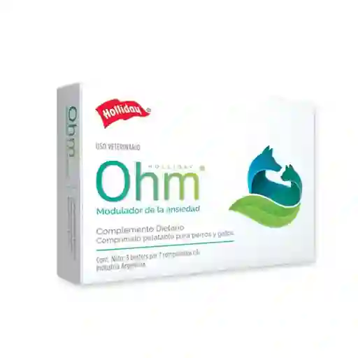Modulador Ansiedad Perros Y Gatos Holliday Ohm 21 Comprimidos