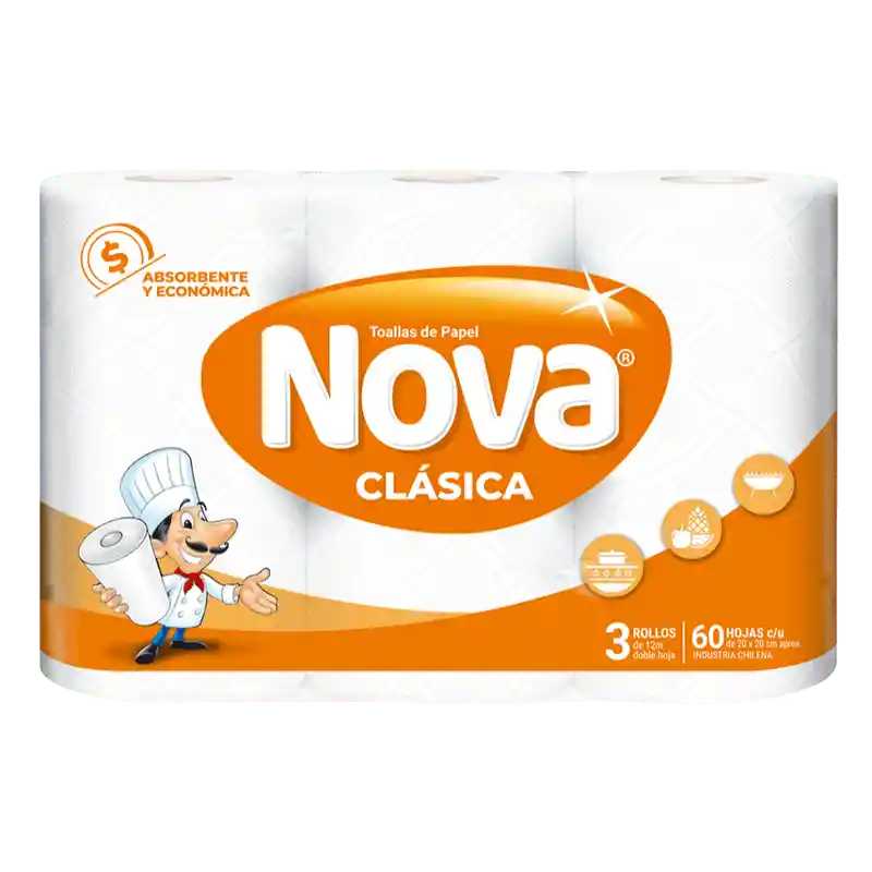 Nova 3 Rollos Clasico 12m