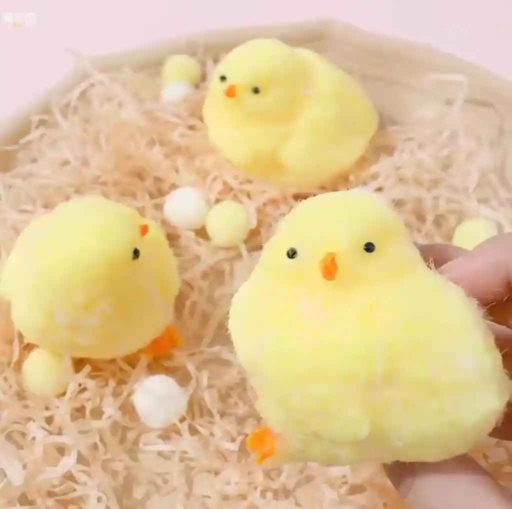 Squishy Pollito Esponjoso Y Peludito. Ultrasuave.