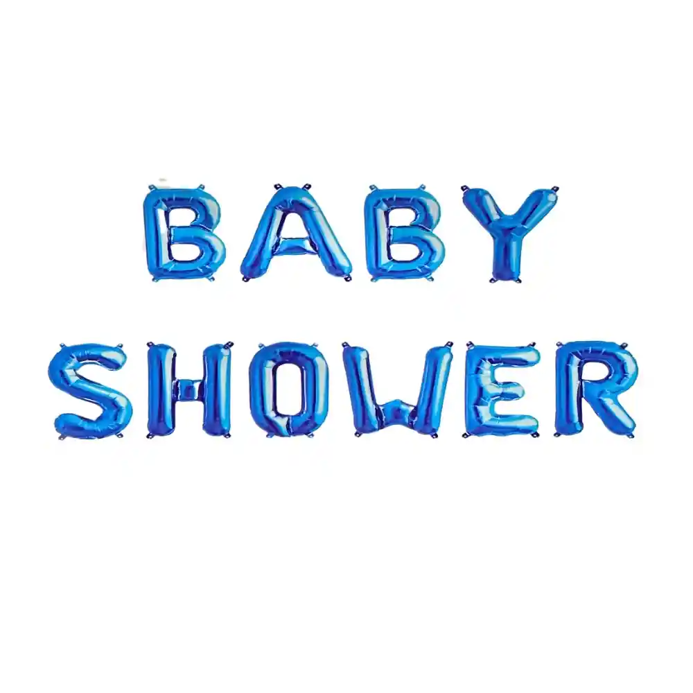 Globos Letras Baby Shower Azul