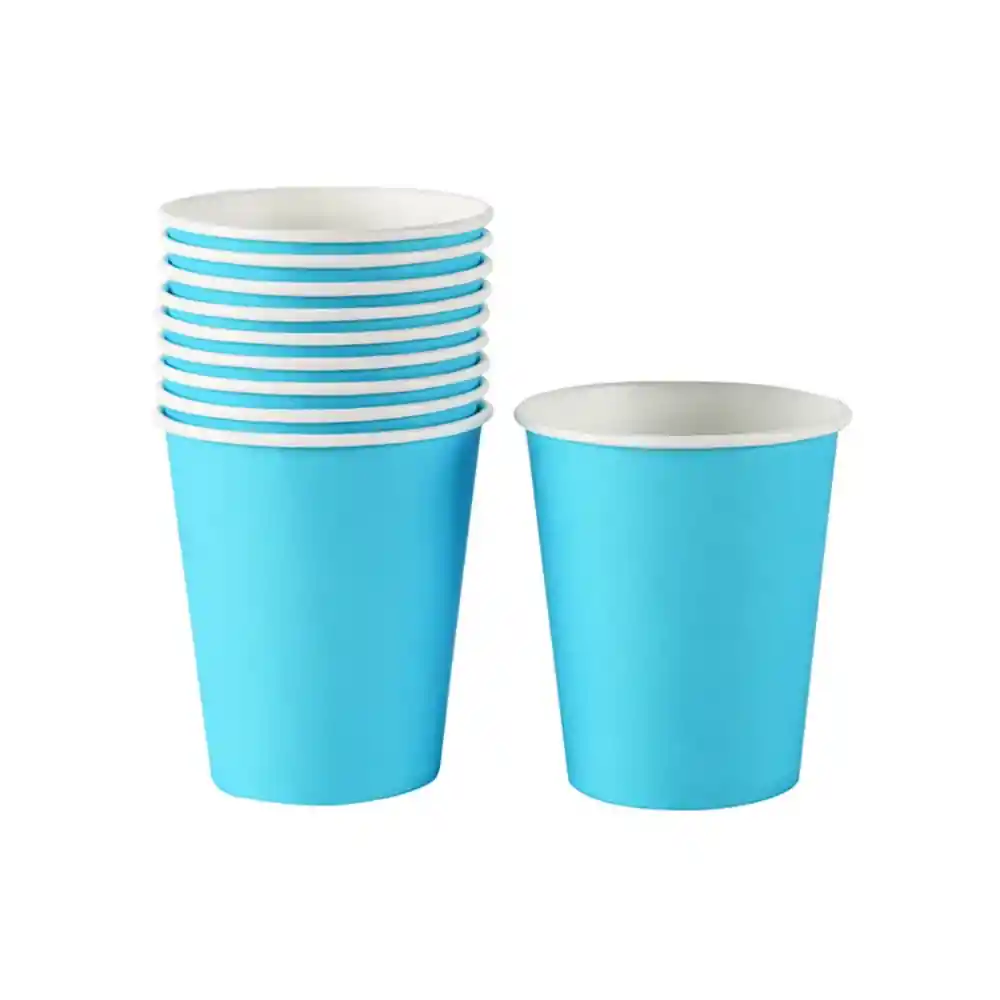Vaso Polipapel X 10 Color Celeste