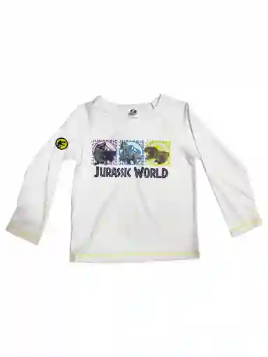 Jurassic World-polera Manga Larga Jurassic Jwts699 V26 Blanco 8