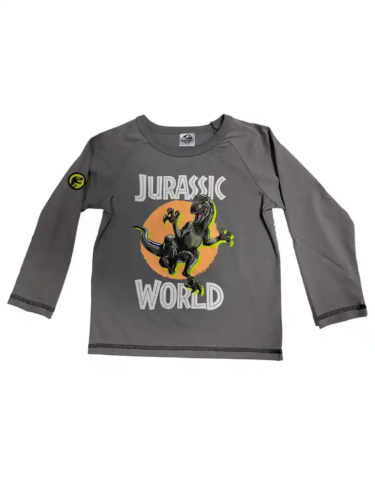 Jurassic World-polera Manga Larga Jurassic Jwts698 V26 Gris 8