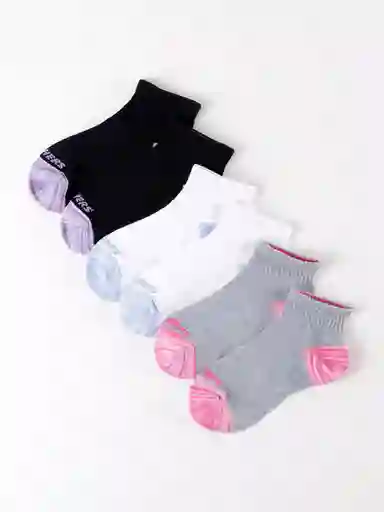 Pack 6 Calcetines Skechers - Girls Qtr Crewgrey - Multi